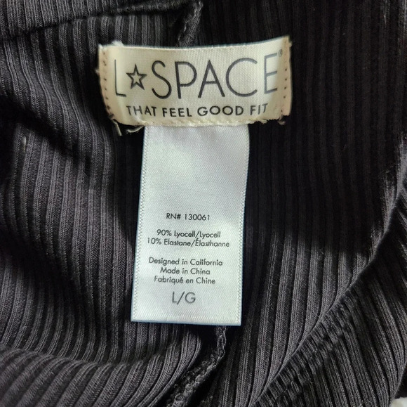 L*Space Naomi Ribbed Cutout Dress Black sz Large - Picture 7 of 7